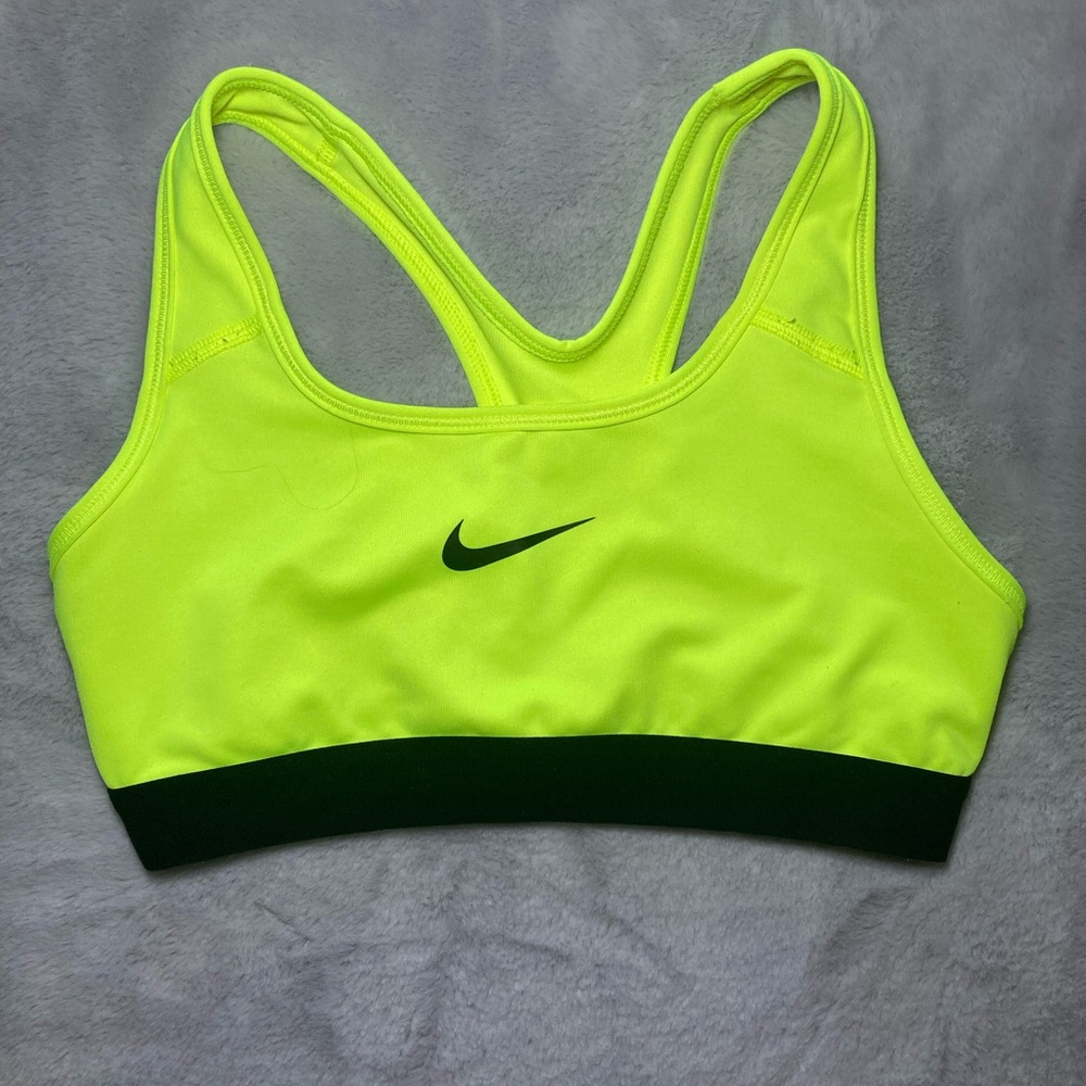 Nike Women's Neon Yellow Sports Bra